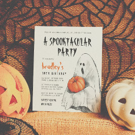 Halloween Ghost Birthday do Partido Spooktacular d