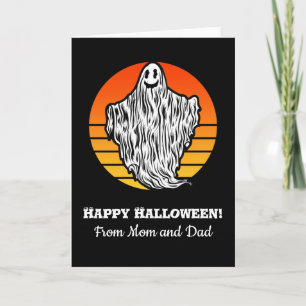 Halloween Ghost Tem Belo Cartão Retroativo