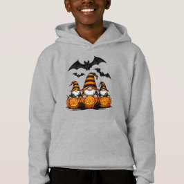 Halloween Gnome Kids Pullover Hoodie