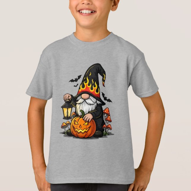 Halloween Gnome Kids T-Shirt (Frente)