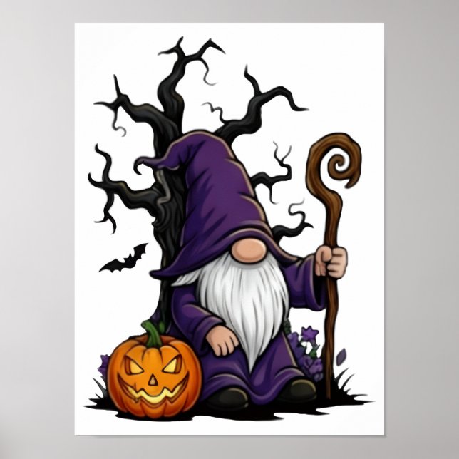 Halloween Gnome Poster (Frente)