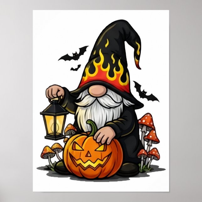 Halloween Gnome Poster (Frente)