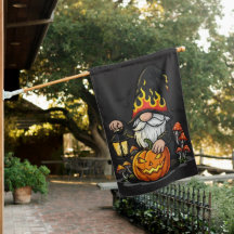 Halloween Gnome Weatherproof House Flag