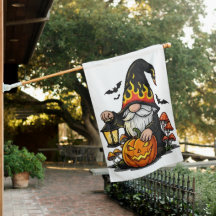 Halloween Gnome Weatherproof House Flag