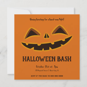 Halloween Gourd Halloween Convite Noturno