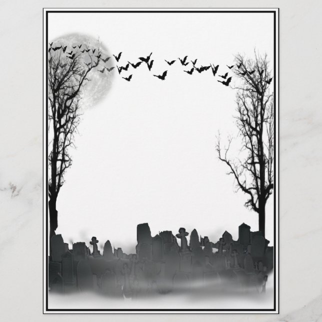 Halloween Graveyard Silhouette (Frente)