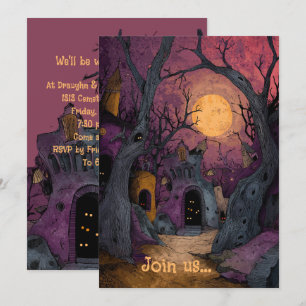 Halloween Graveyard Tim Burton - Convite Inspirado