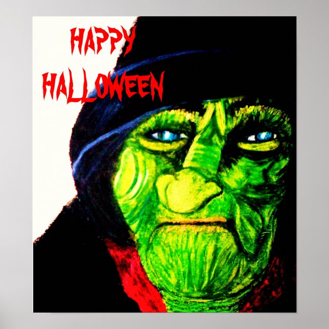 HALLOWEEN GREEN WITCH poster (Frente)
