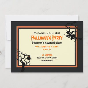 Halloween Haunted Place Convite de festas 5" x 7"