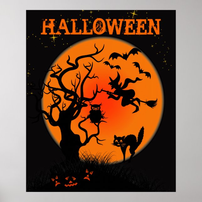 Halloween Haunted Place Poster (Frente)