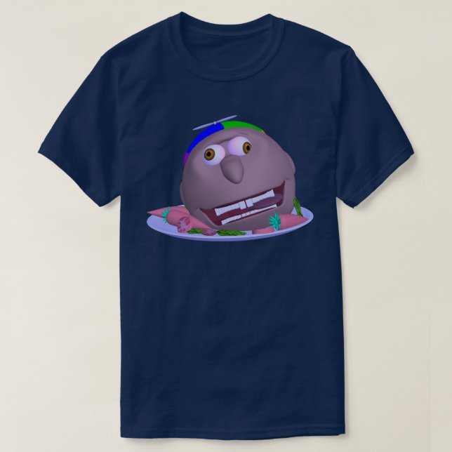 Halloween Head on a Plate Johnny T-shirt (Frente do Design)