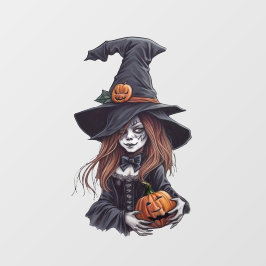 Halloween-Hexe mit Kürbis - 