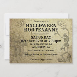 Halloween Hootenanny Wild West Convites de festas