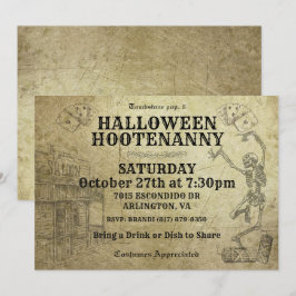 Halloween Hootenanny Wild West Convites de festas