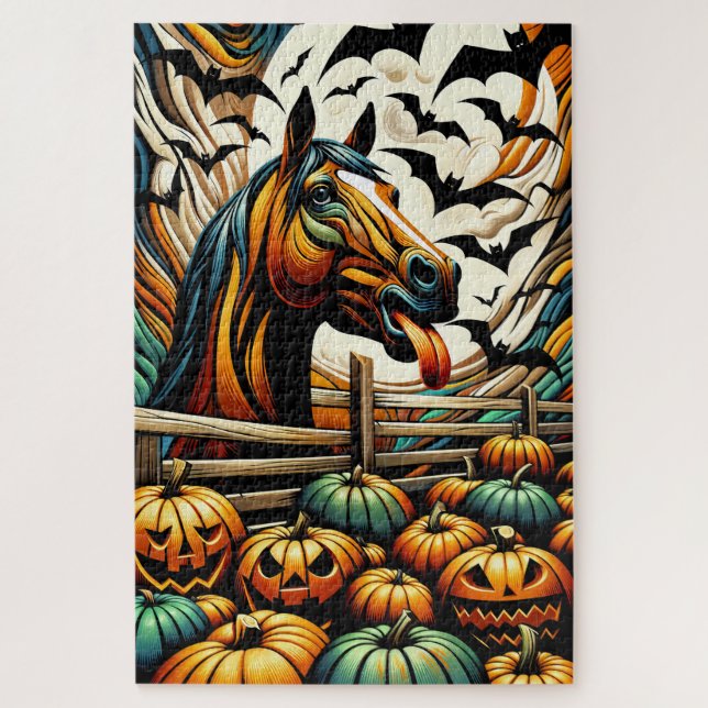 Halloween Horse 1000 Piece Quebra-cabeça (Vertical)