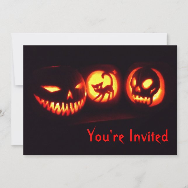 Halloween Jack o lanterna Convite (Frente)