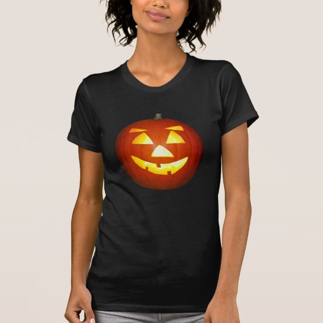 Halloween Jack o Lanterna Pumpkin Camiseta feminin (Frente)