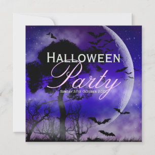 Halloween, Lua cheia e Bats, Convite Nightsky