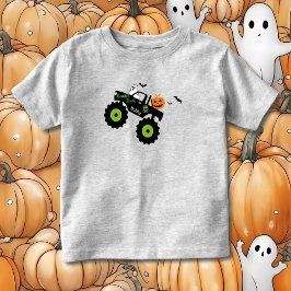 Halloween Monster Truck Add Name Toddler T-shirt
