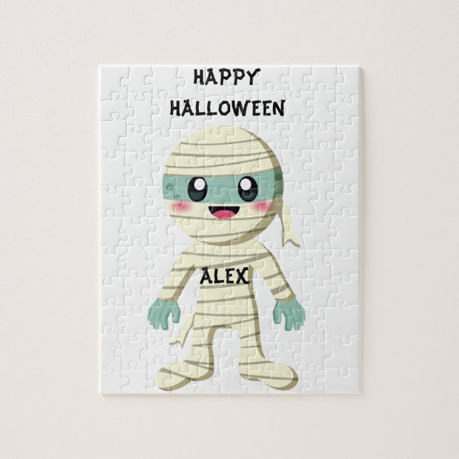 HALLOWEEN "MUMY" KIDS QUEBRA-CABEÇA PERSONALIZADO. (Vertical)
