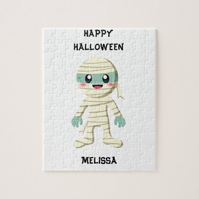 HALLOWEEN "MUMY" KIDS QUEBRA-CABEÇA PERSONALIZADO. (Vertical)