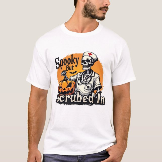 Halloween Nurse Design Oversized T-Shirt (Frente)
