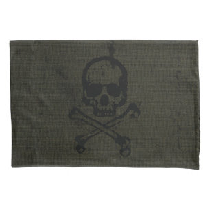 Halloween Ossos Cruzados Caveira Grunge Vintage Ve