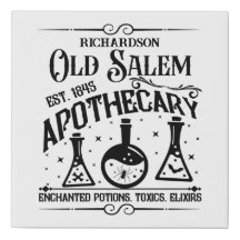 Halloween Personalizável - Sinal de Apothecary Sal