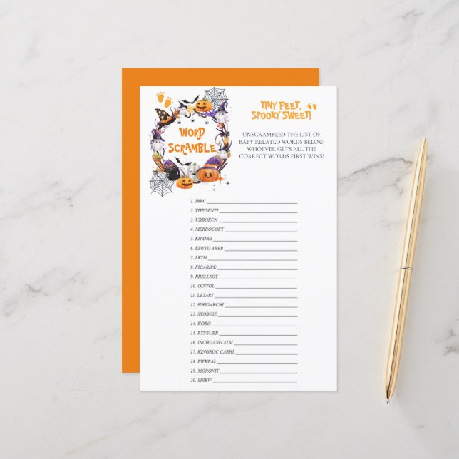 Halloween Pés Pequenos, Jogo de Bolas Doce e Doce (Frente/Verso In Situ)