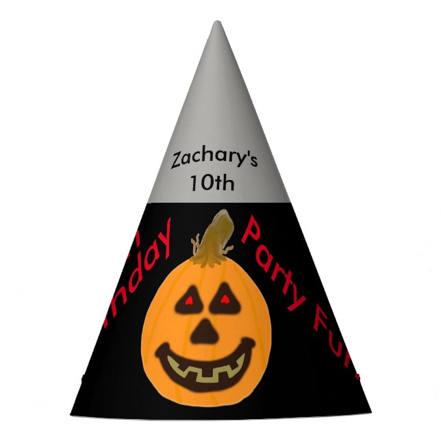 Halloween Pumpkin Balões Aniversário Chapéus (Frente)