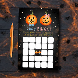 Halloween Pumpkin Gender Revement Party Bingo