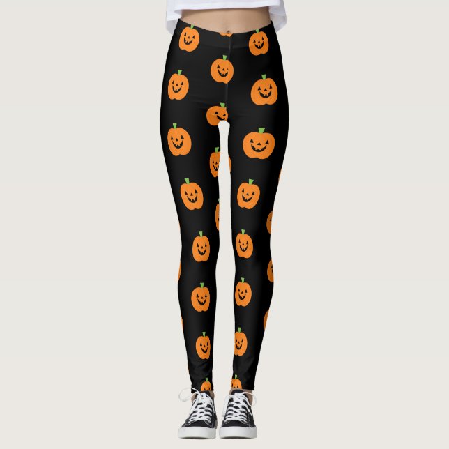 Halloween Pumpkins Leggings femininas (Frente)