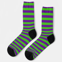 Halloween Purple & Green Striped