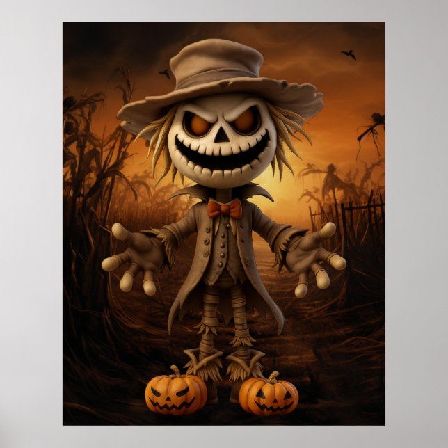 Halloween Scarecrow Poster (Frente)