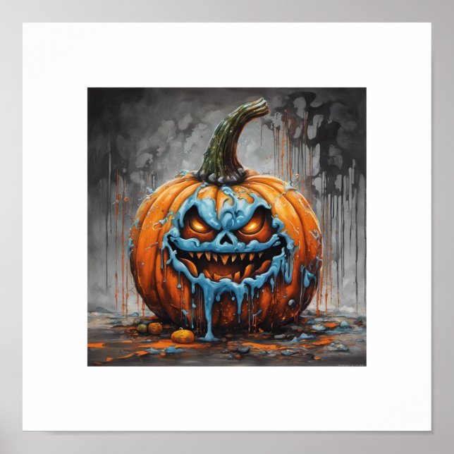 Halloween Scary Pumpkin Poster (Frente)