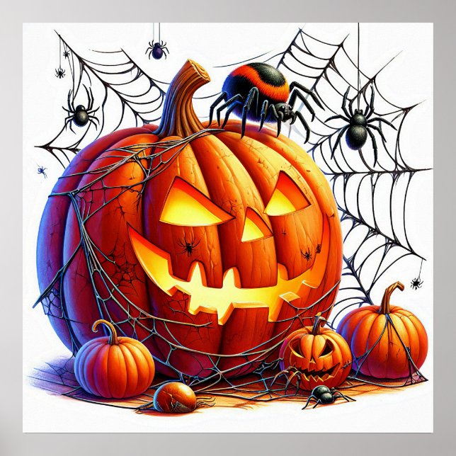 Halloween Scary Pumpkin Poster (Frente)