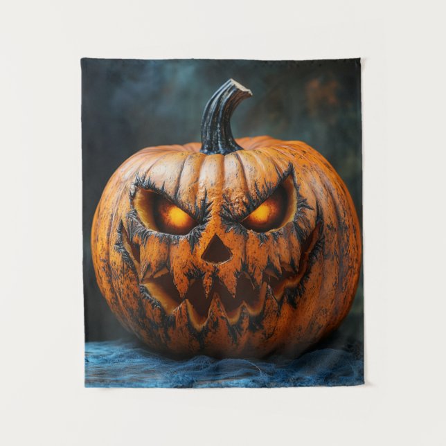 Halloween Scary Pumpkin Tapeçaria (Frente)
