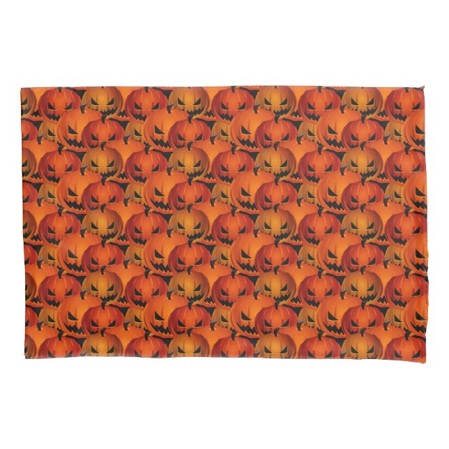 Halloween Scary Pumpkins Pillowcase (Frente)