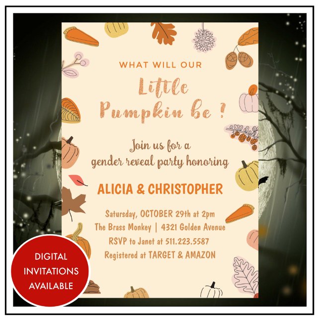 Halloween Sexo revela convites Queda (Halloween-Gender-reveal-invitations-Fall-1)