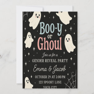 Halloween Sexo Revelar Convite   Boo-y ou Ghou
