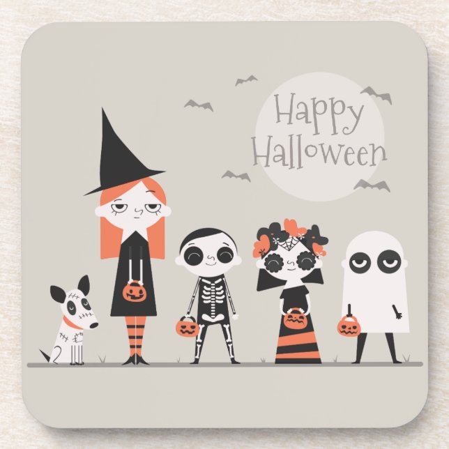 Halloween simples, mas elegante | Porta copo (Frente)