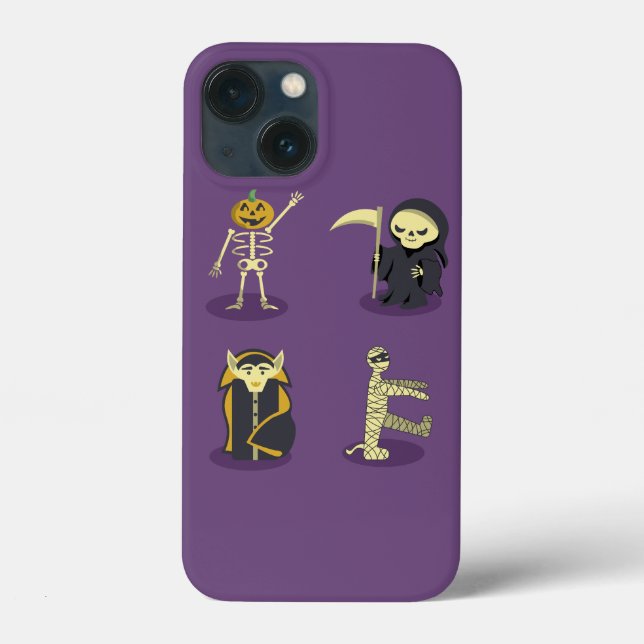 Halloween Skeleton Dracula Mummy Grim Reaper (Verso)