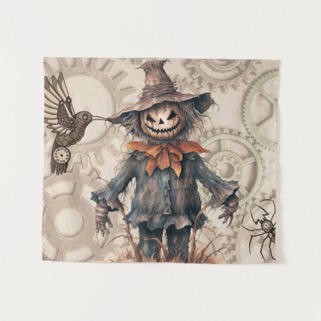 Halloween Steampunk Art Tapeçaria (Frente (Horizontal))