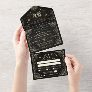Halloween Tarot "Juntamente com" MENU Casamento