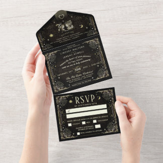 Halloween Tarot "Juntamente com" MENU Casamento