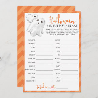 Halloween Themed Party Game Terminar minha frase