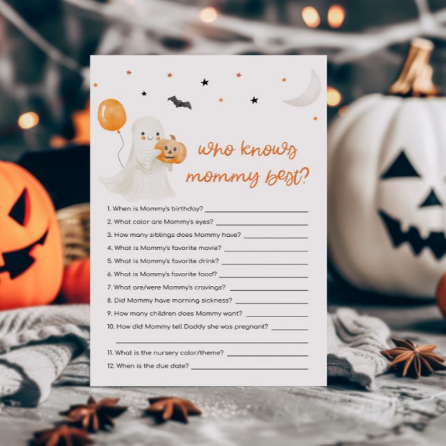 Halloween Um Pequeno Cãozinho Que Sabe O Melhor Jo (A Little Boo Baby Shower Who knows Mommy Best Game)