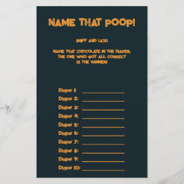 Halloween Um Pequeno Jogo De Chá de fraldas De Pum