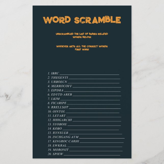 Halloween Um Pequeno Jogo De Chá de fraldas De Pum (Verso)