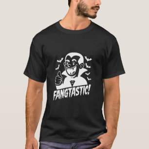 Halloween Um Vampiro Kawaii Fangtastic! Camisa T